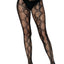 Leg Avenue Python Net Tights - Black - One Size