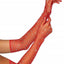 Leg Avenue Rhinestone Fishnet Opera Length Gloves - Red - One Size