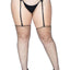 Leg Avenue Rhinestone Fishnet Stockings - Black - Queen/XLarge/XXLarge