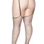 Leg Avenue Rhinestone Fishnet Stockings - Black - Queen/XLarge/XXLarge