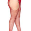 Leg Avenue Rhinestone Fishnet Stockings - Red - Queen/XLarge/XXLarge