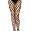 Leg Avenue Rhinestone Jumbo Pothole Net Tights - Black - One Size