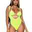 Leg Avenue Rhinestone Mesh Wrap Around Bikini Top and Suspender Bodysuit