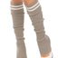 Leg Avenue Ribbed Stirrup Leg Warmers with Athletic Stripe