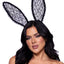 Leg Avenue Ruffle Bunny Ears - Black - One Size