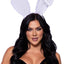 Leg Avenue Ruffle Bunny Ears - White - One Size