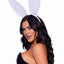 Leg Avenue Ruffle Bunny Ears - White - One Size