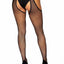 Leg Avenue Scalloped Fishnet Strappy Suspender Hose