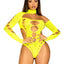 Leg Avenue Seamless Asymmetrical Cut Out Thong Back Bodysuit