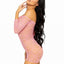 Leg Avenue Seamless Heart Net Mini Dress with Keyhole Tie Front