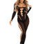 Leg Avenue Seamless Opaque Cut-Out Footless Bodystocking
