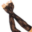 Leg Avenue Seamless Opera Length Floral Net Fingerless Gloves - Black - One Size