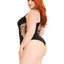 Leg Avenue Seamless Shredded Racer Back Thong Bodysuit - 1x-2x