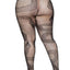 Leg Avenue Snake Net Tights - Black - Queen/XLarge/XXLarge