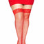 Leg Avenue Spandex Industrial Net Thigh Highs with Stay Up Silicone Lace Top - 1x-2x
