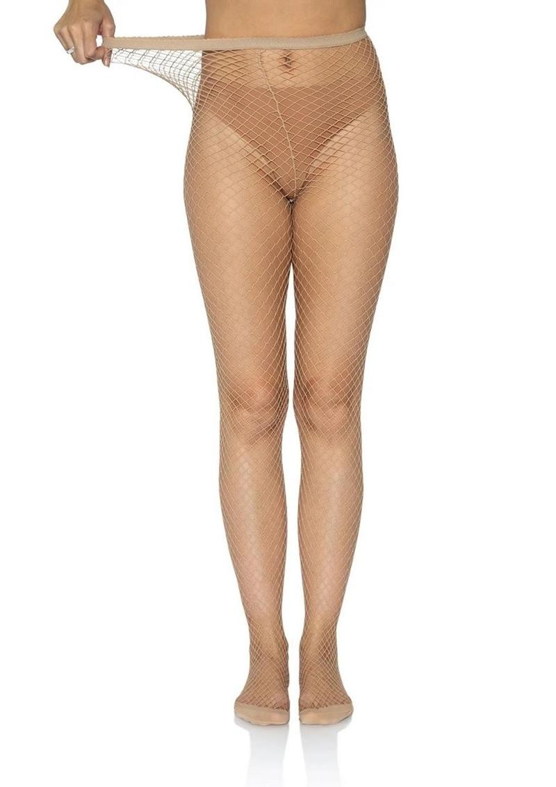 Leg Avenue Spandex Industrial Net Tights - Nude - One Size