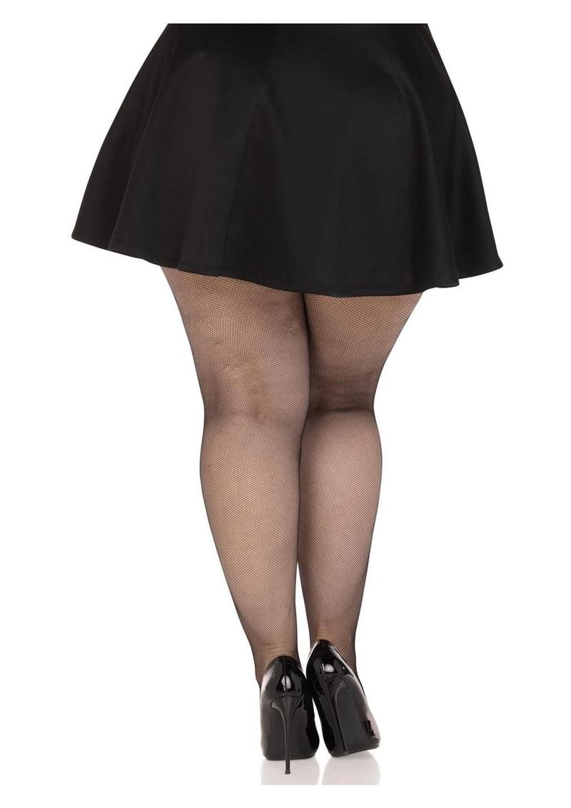 Leg Avenue Spandex Micro Net Tights - 1x-2x - Black