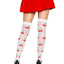 Leg Avenue Spandex Sheer Polka Dot Cherry Thigh Highs - Red/White - One Size