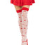 Leg Avenue Spandex Sheer Polka Dot Mushroom Thigh Highs