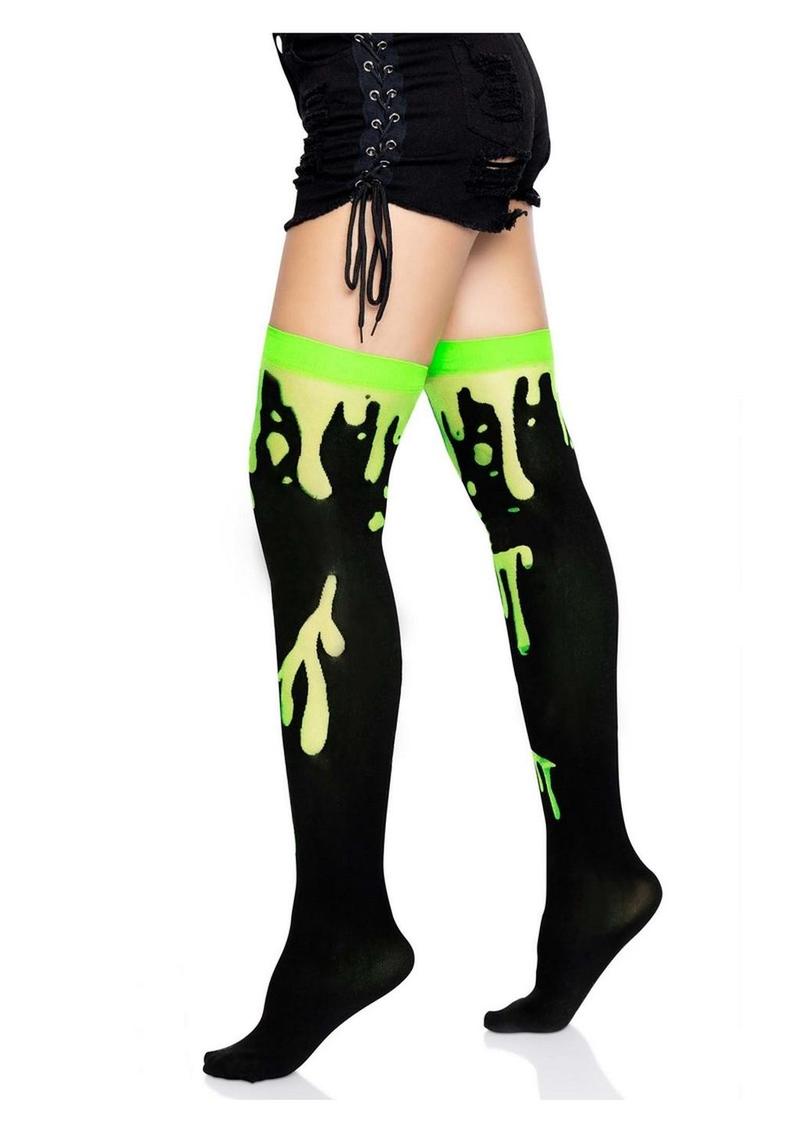 Leg Avenue Splatter Thigh Highs