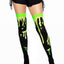 Leg Avenue Splatter Thigh Highs - Green/Red - One Size