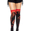 Leg Avenue Splatter Thigh Highs - Red - One Size