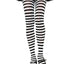Leg Avenue Striped Tights - Black/White - Plus Size/Queen