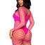 Leg Avenue Supreme Fence Net Long Sleeved Mini Dress