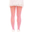 Leg Avenue Sweetheart Striped Net Tights with Keyhole and Mini Bow Detail - Pink - One Size