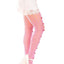 Leg Avenue Sweetheart Striped Net Tights with Keyhole and Mini Bow Detail