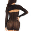 Leg Avenue Sweetheart Striped Tube Dress and Matching Shrug with Keyhole and Mini Bow Detail - Black - One Size - 2 Piece