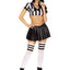 Leg Avenue Time Out Ref Crop Top, Pleated Skirt, and Whistle - Black/White - Small - 3 Piece