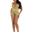 Leg Avenue Twist Net Tank Top and Boy Shorts - Lime - One Size - 2 Piece