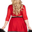 Leg Avenue Varsity Babe Set Crop Top with Cheer Logo, Pleated Skirt, and Pom Poms (3 Piece) - 1x/2x