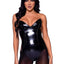 Leg Avenue Vinyl Boned Bodysuit - Black - Small
