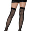 Leg Avenue Ying Yang Fishnet Thigh Highs - Black - One Size