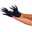 Leg Avenue Zip-Up Claws Gloves - Black - One Size