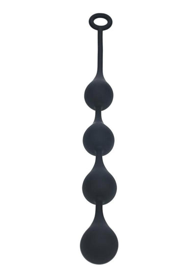 Levelz Waterdrop Silicone Anal Balls - Black - Large - 40mm