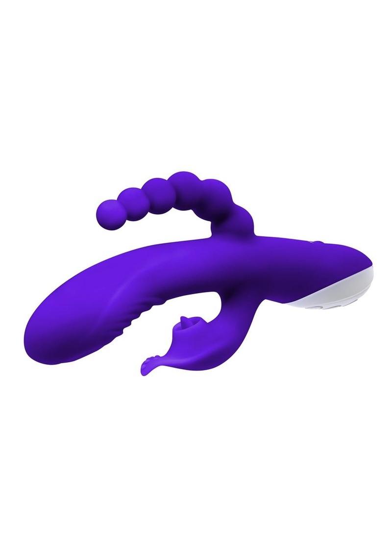 Lick Me Triple Stim Rechargeable Silicone Vibrator