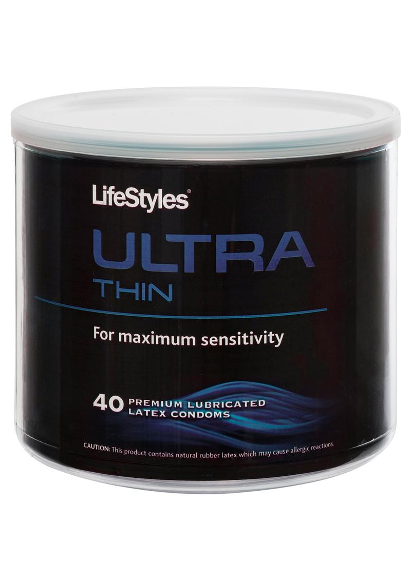 LifeStyles Ultra Thin 40 Lubricated Latex Condoms The Toy Box