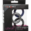 Link Up Ultra Soft Extreme Silicone Cock Ring - Black/Gray/Grey - 3 Pieces/Set