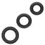 Link Up Ultra Soft Supreme Set Silicone Cock Rings - Black - Set Of 3