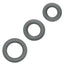 Link Up Ultra Soft Ultimate Set Silicone Cock Rings - Gray/Grey - Set Of 3