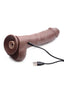 Loadz Vibrating Squirting Dildo with Remote - Chocolate - 8.5in