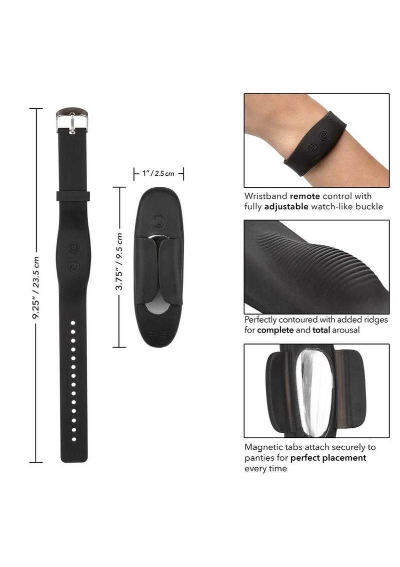 Lock N Play Wristband Remote Panty Vibe Tease Massager Silicone - Black