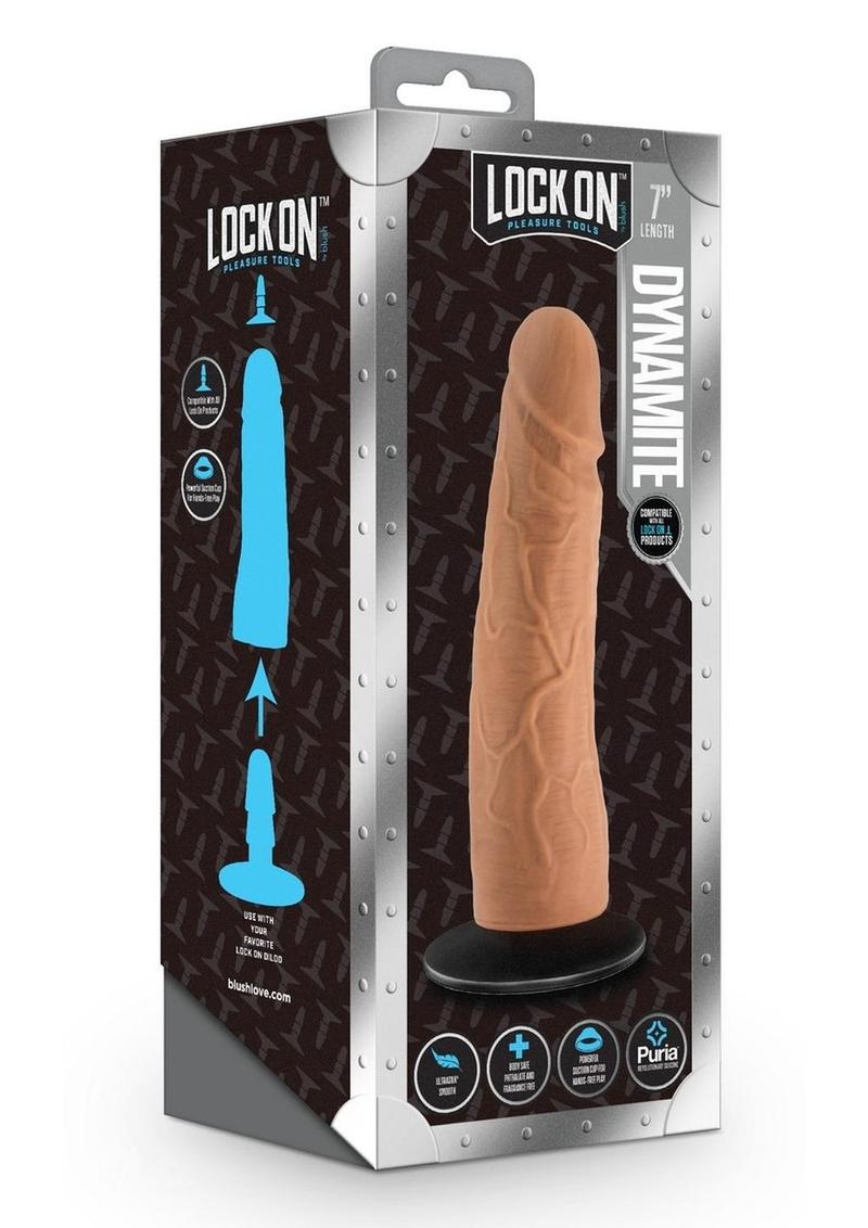 Lock On Dynamite Dildo with Suction Cup Adapter