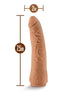 Lock On Hexanite Dildo with Suction Cup Adapter - Caramel - 7.5in