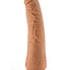 Lock On Hexanite Dildo with Suction Cup Adapter - Caramel - 7.5in