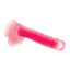 Lollicock Glow In The Dark Silicone Dildo with Balls - Glow In The Dark/Pink - 7in