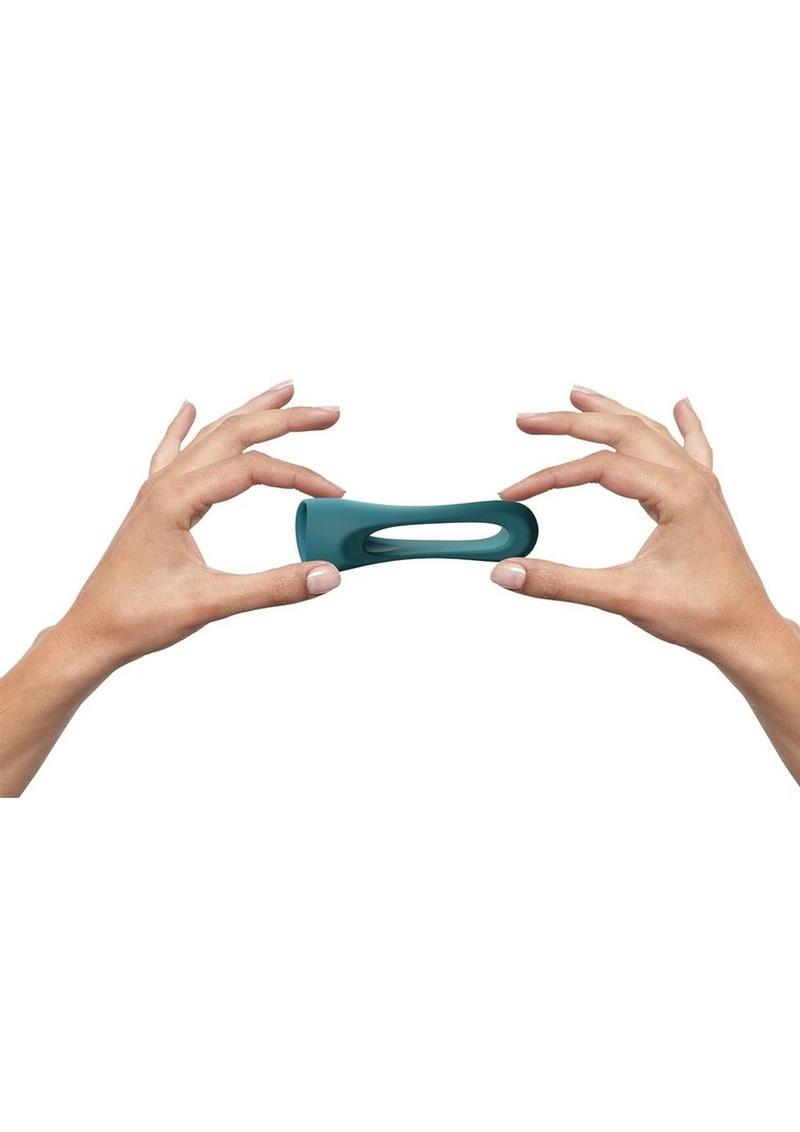 Flux Ring Silicone Cock Ring - Teal Me - Teal
